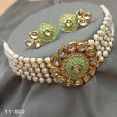 Padmawati Bangles Gold Plated Meenakari & Kundan Choker Necklace Set