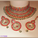 Padmawati Bangles Gold Plated Austrian Stone & Kundan Choker Necklace Set