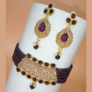 Padmawati Bangles Gold Plated Austrian Stone And Beads Choker Necklace Set