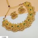 Padmawati Bangles Gold Plated Stone & Pearl Choker Necklace Set