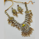 Padmawati Bangles Gold Plated Beads Mirror Necklace Set