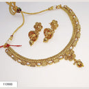 Padmawati Bangles Gold Plated White Kundan Choker Necklace Set - PBNECK43