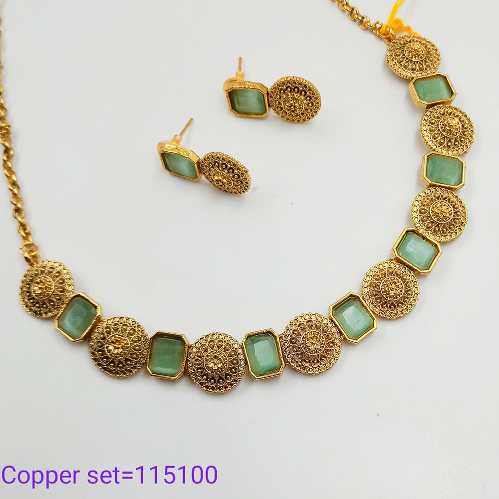 Padmawati Bangles Kundan Copper Necklace Set