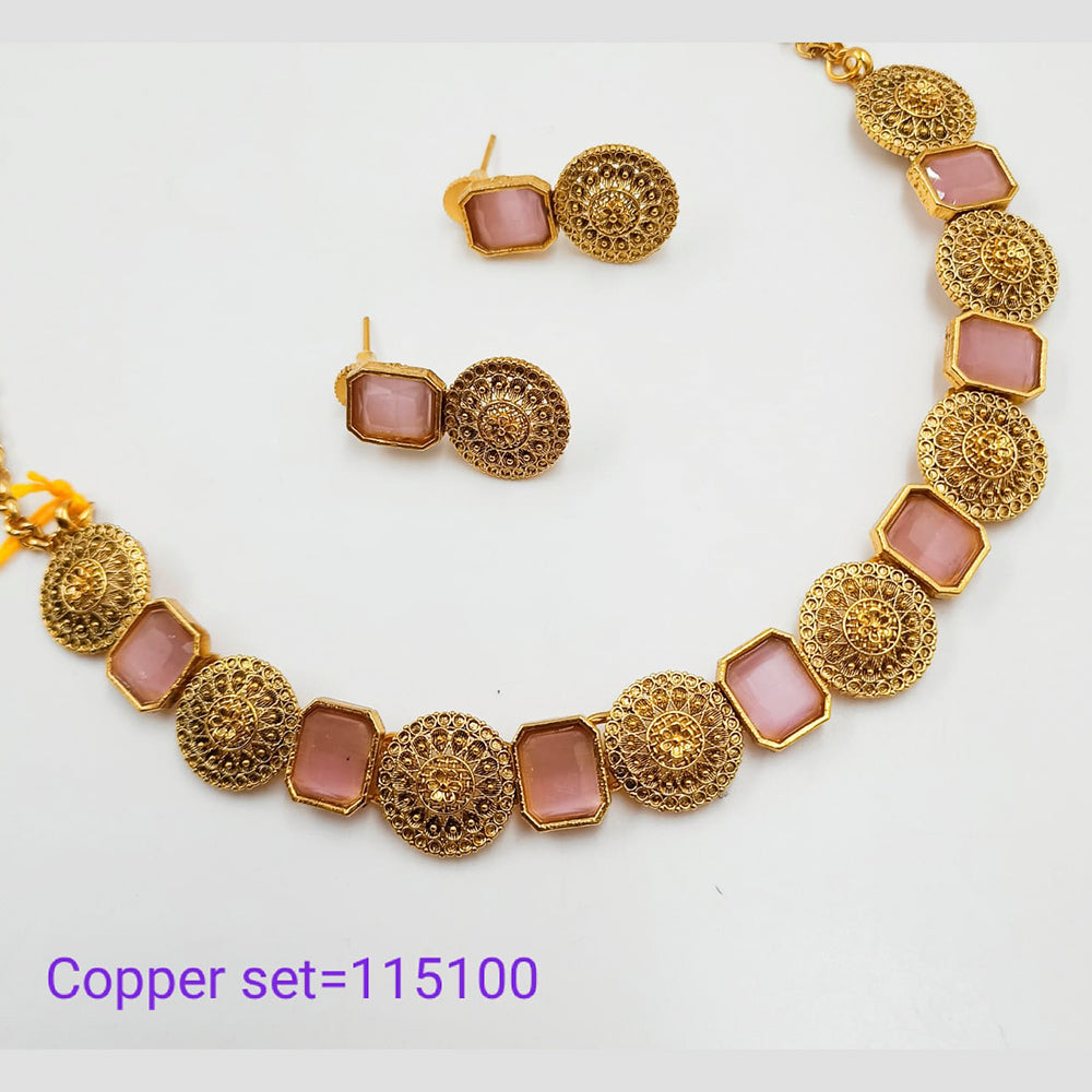 Padmawati Bangles Kundan Copper Necklace Set