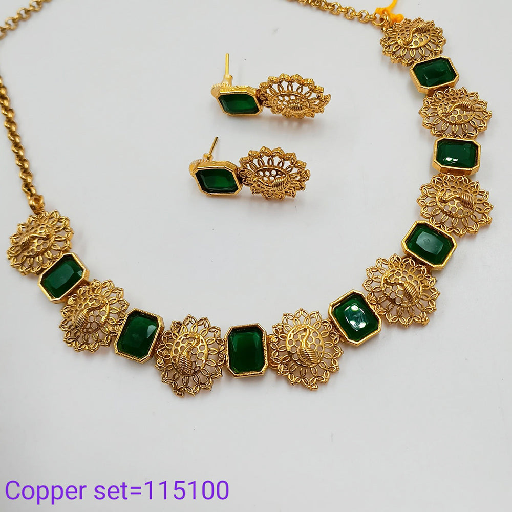 Padmawati Bangles Kundan Copper Necklace Set