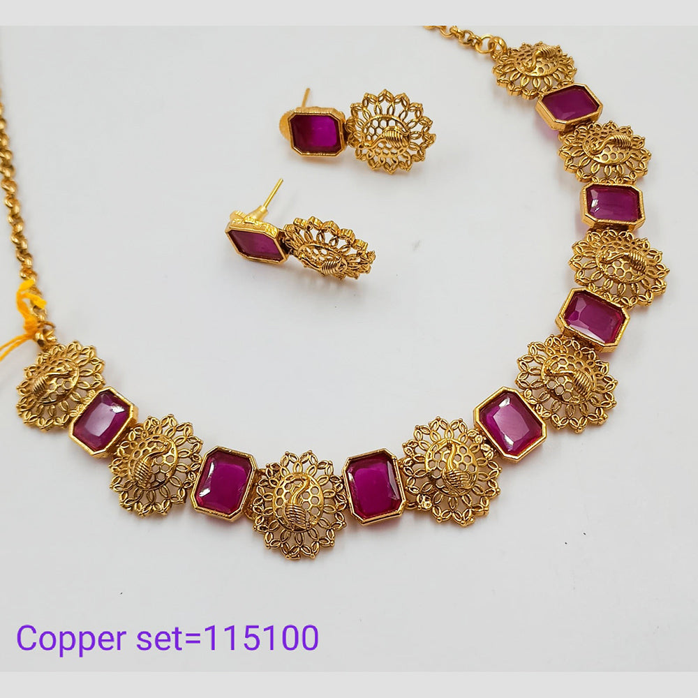 Padmawati Bangles Kundan Copper Necklace Set