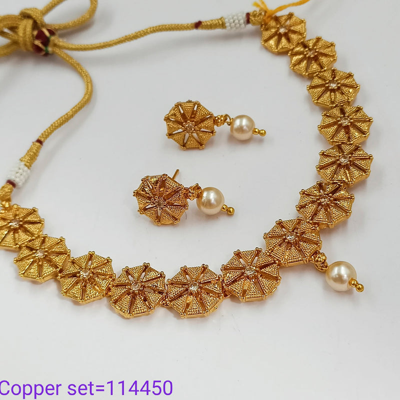 Padmawati Bangles Austrian Stone Copper Necklace Set