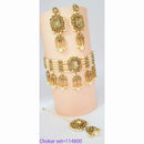 Padmawati Bangles Austrian Stone & Beads Gold Plated Necklace Set