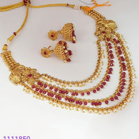 Padmawati Bangles Pearl Copper Necklace Set