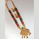 Padmawati Bangles AD Stone And Pearl Copper Long Necklace Set