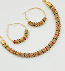 Padmawati Bangles Gold Plated Austrian Stone Necklace Set