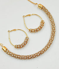 Padmawati Bangles Gold Plated Austrian Stone Necklace Set