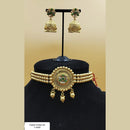 Padmawati Bangles Gold Plated Green Kundan Choker Necklace Set - PBNECK55