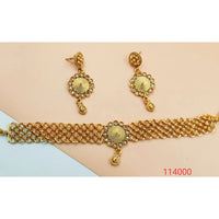 Padmawati Bangles Kundan Stone Gold Plated Choker Necklace Set