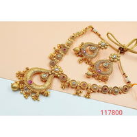 Padmawati Bangles Kundan & Stone Copper Necklace Set