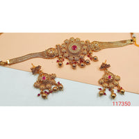 Padmawati Bangles Kundan Stone Copper Necklace Set