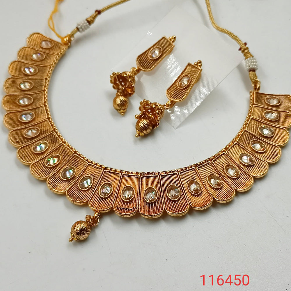 Padmawati Bangles Kundan Stone Copper Necklace Set