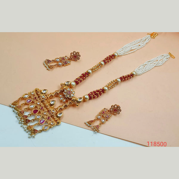 Padmawati Bangles Kundan & Pota Stone Copper Necklace Set