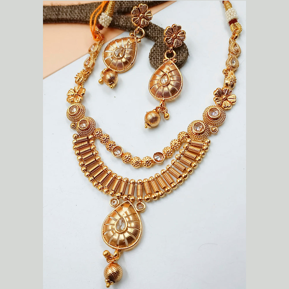 Padmawati Bangles Pota Stone Copper Necklace Set