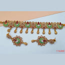 Padmawati Bangles Meenakari & Pota Stone Copper Necklace Set