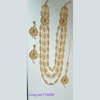 Padmawati Bangles Brown Austrian Stone Gold Plated Necklace Set