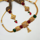 Padmawati Bangles Pota Stone Copper Necklace Set