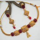 Padmawati Bangles Pota Stone Copper Necklace Set