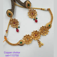 Padmawati Bangles Pota Stone Copper Necklace Set