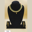 Padmawati Bangles Gold Plated Green Beads Necklace Set - PBNECK64