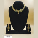 Padmawati Bangles Gold Plated Green Beads Necklace Set - PBNECK65