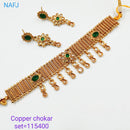 Padmawati Bangles AD Stone Copper Choker Necklace Set