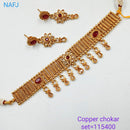 Padmawati Bangles AD Stone Copper Choker Necklace Set