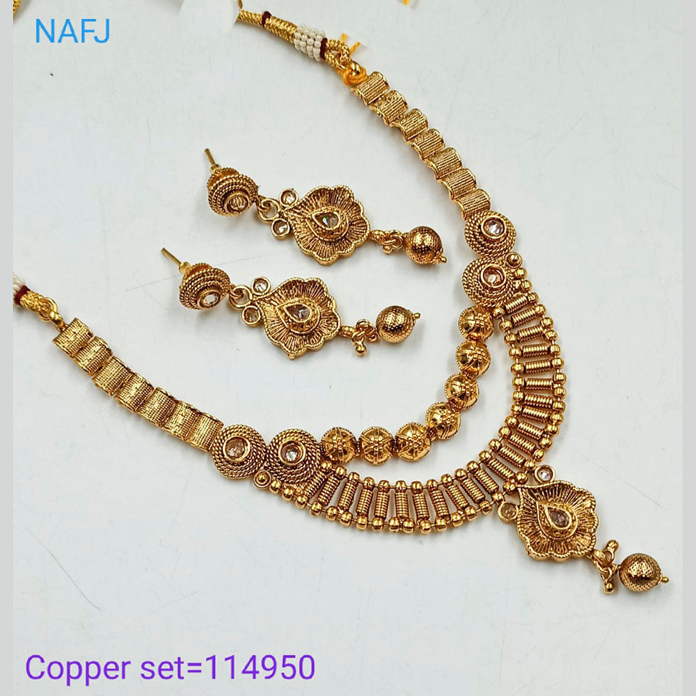 Padmawati Bangles Pota Stone Copper Choker Necklace Set