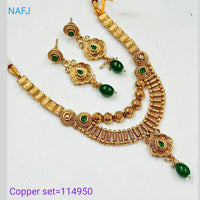 Padmawati Bangles Pota Stone Copper Choker Necklace Set