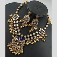 Padmawati Bangles Beads And Meenakari Gold Plated Mirror Necklace Set