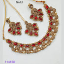 Padmawati Bangles Austrian & Crystal Stone Copper Necklace Set