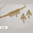 Padmawati Bangles Gold Plated Brown Kundan Choker Set Necklace Set - PBNECK70