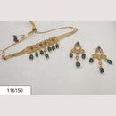 Padmawati Bangles Gold Plated Green Kundan Choker Set Necklace Set - PBNECK72