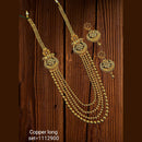 Padmawati Bangles Pota Stone Gold Plated Long Necklace Set