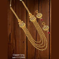 Padmawati Bangles Pota Stone Gold Plated Long Necklace Set