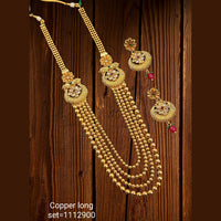 Padmawati Bangles Pota Stone Gold Plated Long Necklace Set