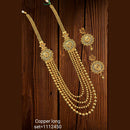 Padmawati Bangles Pota Stone Gold Plated Long Necklace Set