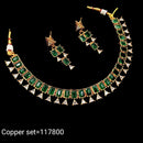 Padmawati Bangles AD Stone Copper Choker Necklace Set