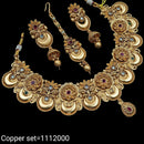 Padmawati Bangles Pota Stone Copper Choker Necklace Set