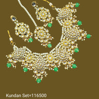 Padmawati Bangles Kundan Stone Gold Plated Choker Necklace Set