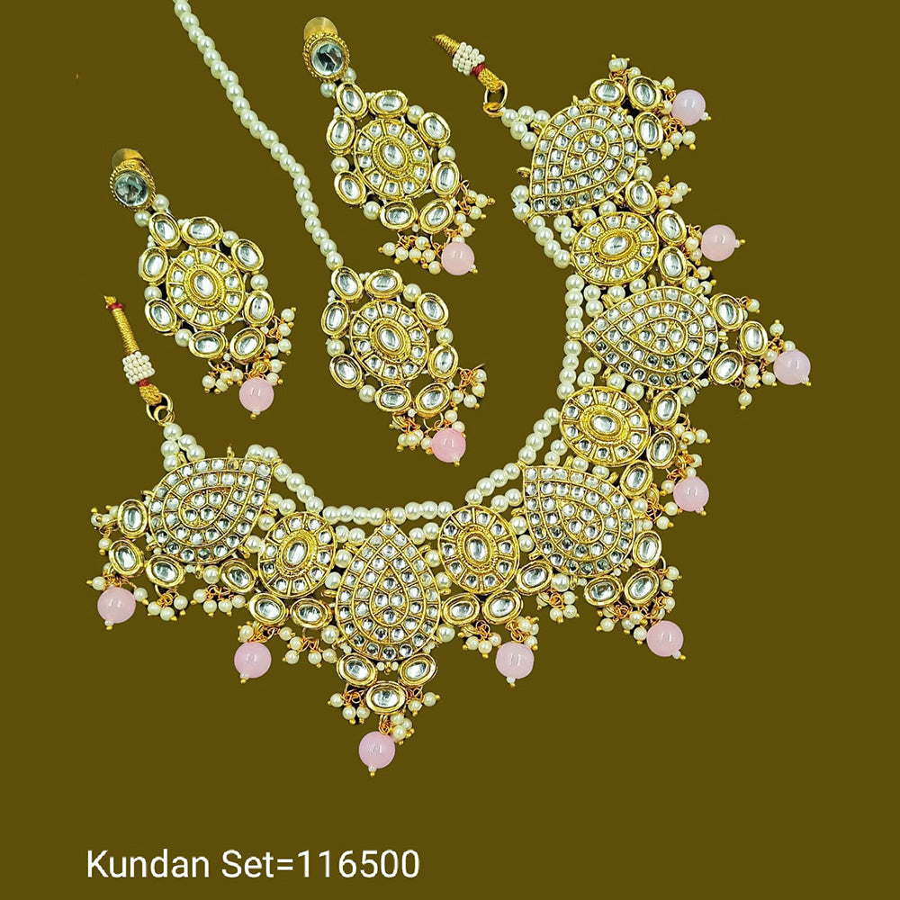 Padmawati Bangles Kundan Stone Gold Plated Choker Necklace Set