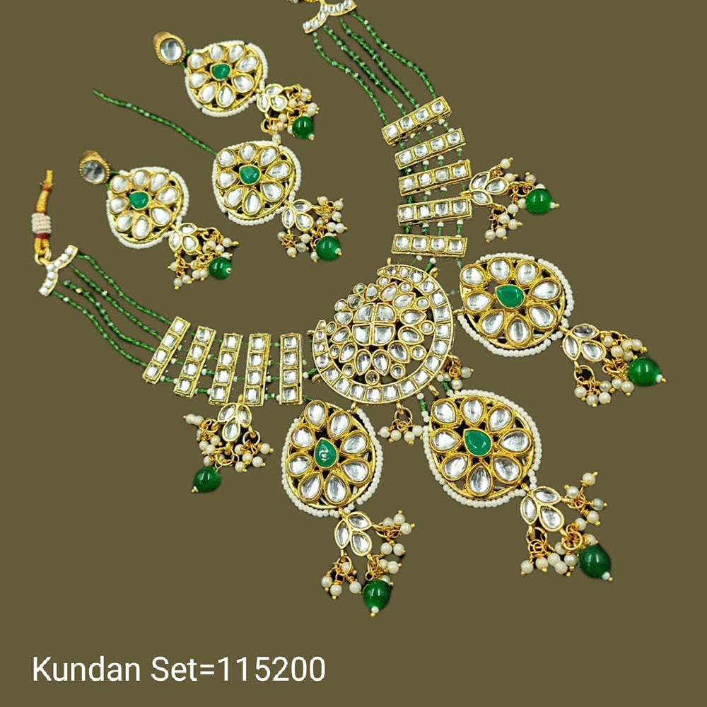 Padmawati Bangles Kundan Stone & Pearl Gold Plated Choker Necklace Set