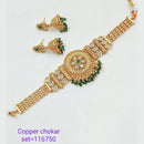 Padmawati Bangles Ad Stone Copper Choker Necklace Set