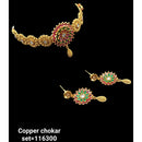 Padmawati Bangles Copper Kundan Stone Necklace Set