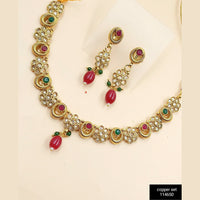 Padmawati Bangles Pota Stone Copper Necklace Set